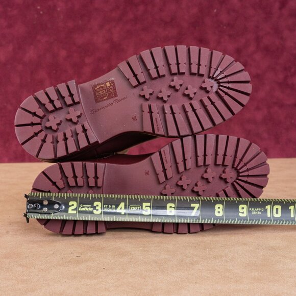 Gianvito Rossi Women Chester Burgundy Leather Chelsea Boots size 6US 36EU - Picture 5 of 10